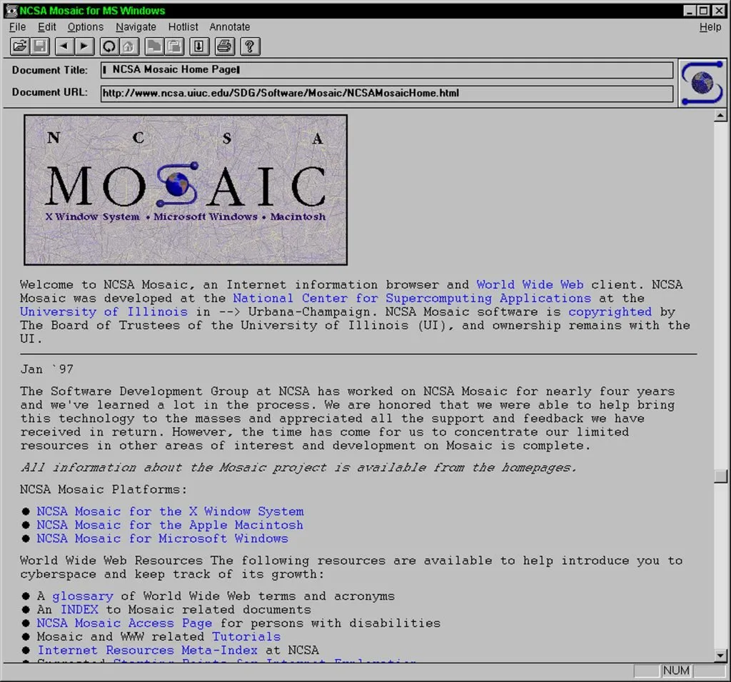 Mosaic Web Browser